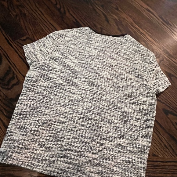 Evereve Black and Creamy white Margot Tweed Short Sleeve Jacket - Picture 7 of 7